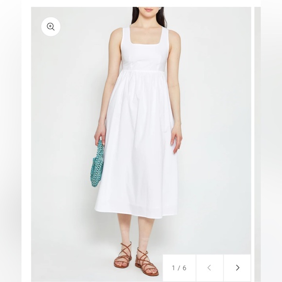 o.p.t. Mariabella Empire Waist Sundress with Back Detail, White, Size XL - Picture 3 of 13